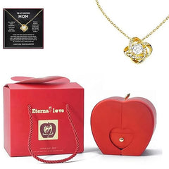 Anniversary Birthday Valentines Day Gifts Jewerlry Box Real Eternal Rose Flower With Necklace For Girlfriend Mom Wife Wedding