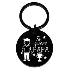 Te Quiero PAPA Spain I Love You Father's Day Birthday Gift Dad KeyChain Ring
