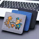 Dogman Anime Short Wallets Cartoon Nylon Wallet Portable Fashion Cartoon Dog Card Holder Coin Purse Cute Boys Purses Child Gift