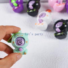 10Pcs Mini Cute Cat Rock-paper-scissors Keychain Toys for Kids Birthday Party Favors Goodie Bag Baby Shower Wedding Guests Gifts