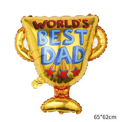 1set Large Best Dad Trophy Foil Balloons Spanish Father's Day Trophy Balloons Father's Day Party Decorations Dad Favorat Gifts