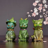 Witch Cat Statue Silicone Mold Mysterious Cute Animal Figurine Candle Mould Desk Ornament Decoration Halloween DIY Sculpture