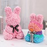 Rose Rabbit NEW Valentines Day Gifts 27cm Flower Rabbits Artificial Floral Decorations Mother' DAY Gift For Girlfriend Festival