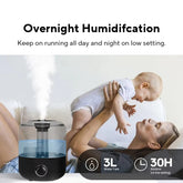KINSCOTER 3L Air Humidifier Professional Large Capacity Home Humidifier Plant Mist Aroma Diffuser with Remote Control Timer