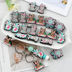 Sunnory Easter Day Bunny Series Silicone Beads For DIY Jewelry Making Bracelet Necklace Pen Etc Handmade Accessories