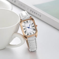 Women's Watch, Quartz Watch, Simple Fashion Casual Watch, Small Elegant Leather Strap, Square