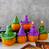 Halloween Pumpkin Aroma Candle Silicone Mold DIY Plaster Resin Ornaments Molds Halloween Decoration Candles Making