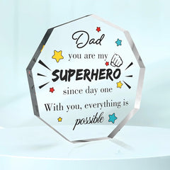 Dad Gifts Cool Mens for Dad Men Clear Acrylic Plaque Sentimental Gifts for Dad Birthday Gifts for Father in Law Papa Step Dad