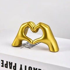 European style minimalist home decor gifts, bedroom desktop decoration, heart gesture ornaments