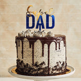 Gold Happy Father's Day cake topper father Best dad super Dad cake toppers