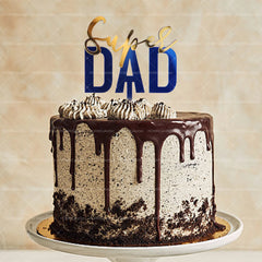 Gold Happy Father's Day cake topper father Best dad super Dad cake toppers