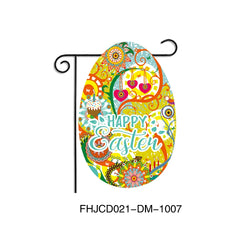 Easter Theme Egg Flag Scene Layout Decoration, Oval, Creative, Western, Holiday, Party, New