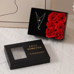 Flower Jewelry Box Six Roses Window Gift Box Ring Earrings Pendant Jewelry Box Jewelry Organizer