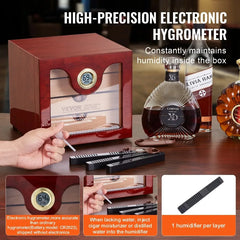 100 Cigar Humidor Cabinet Cedar Cigar Box Humidifier and Hygrometer and Shelve