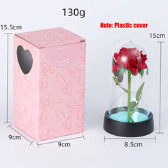 Birthday Gift for Girlfriend Colorful Rose Eternal Flower Luminous Decoration Proposal Prop Valentine's Day Gifts for Wife 2024