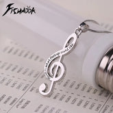 Music Necklace Treble Clef Note Chain Musical Symbol Staff Notation Gift For Woman