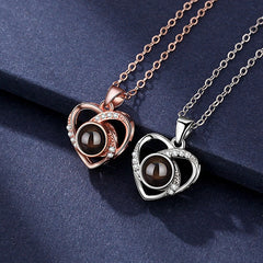 Gifts For her 100 Languages I Love You Projection Necklace