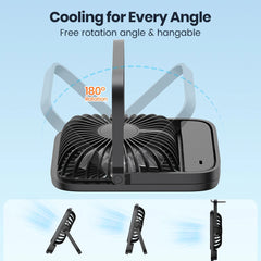 Warmco Mini USB Desk Fans Portable USB-C Desktop Cooling Fan 3-Speed Adjustable 180° Rotation Quiet Small Personal Fan for Home