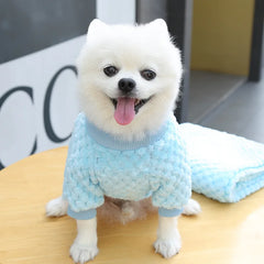 Warm Fleece Pet Clothes Cute Print Coat Small Medium Dog Cat Shirt Jacket Teddy