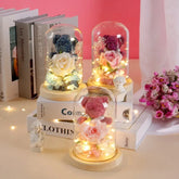 Valentine's Day Gift for Girlfriend Eternal Rose LED Light Flower Luminous Decoration