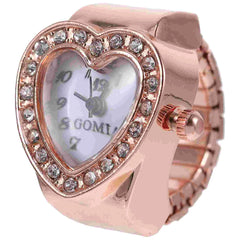 Women Finger Watch Heart Shape Finger Ring Watch Female Valentine's Day Gift