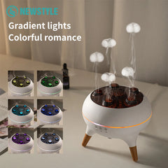 Flame Air Humidifier Dynamic Jellyfish Aroma Diffuser with Colorful Gradient