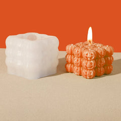 Rubik's Cube Skull Pumpkin Candle Silicone Mold DIY Handmade Aromatherapy Gypsum Soap Making Mold Halloween Candle Mould