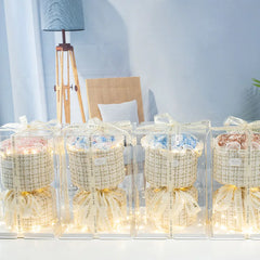 Eternal Soap Rose Bouquet Birthday Gift for Girlfriend Wife and Best Friend Birthday Gift Artificial Flowers Gift Box Bouquet