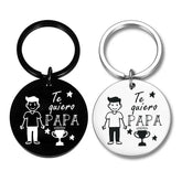 Te Quiero PAPA Spain I Love You Father's Day Birthday Gift Dad KeyChain Ring