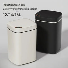 16L Smart Trash Can Automatic Sensor Trash Can Indoor Bathroom Crack Trash Can High Looking Anti-odor Household Products
