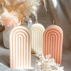 Creative Arch Door Silicone Candle Mold DIY Rainbow Bridge Plaster Epoxy Resin Candles Making Supplies Home Decor Art Craft New