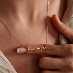 Mother's Day small Letter mama Pendant Necklace