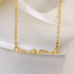 Mother's Day small Letter mama Pendant Necklace