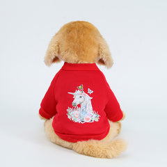 Dog Leisure Sweater Pet Multi-pattern Polyester Clothing