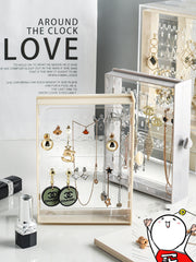 Transparent Jewelry Storage Box Jewelry Organizer Dustproof Display