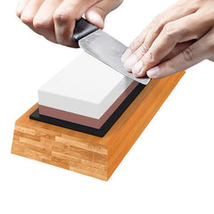 Home kitchen whetstone knife sharpening