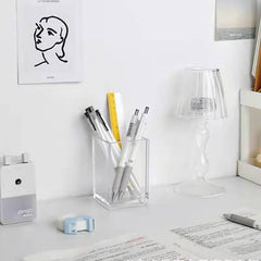 Transparent Acrylic Pen Holder Organizer Storage Box Simple