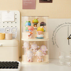 Desktop Dustproof Cream Wind Display Organizer