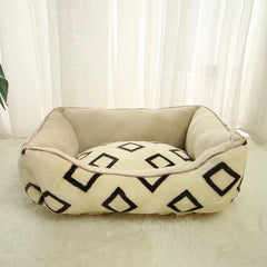 Winter Warm Thickened Flannel Pet Semi-closed Small Dog Sleeping Wear-resistant Cat Nest