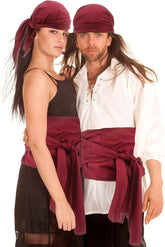 Halloween Pirate Costume Medieval Renaissance Linen Pirate Headscarf Costume Accessories