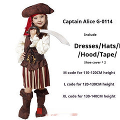 Adult Men's And Women's Fancy Dress Ball Performance Costume Captain Costume