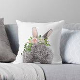 Easter Cartoon Rabbit Print Pillow Cover