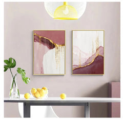 Nordic PurpleCanvas Painting Abstract Golden Canvas Painting Wall Pictures