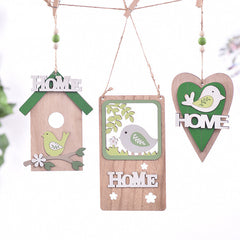 Easter Decorative Supplies Wooden Alphabet Pendant
