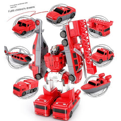 Children's Magnetic Inertia Variety Toy Robot Assembly Transformer Toy Car