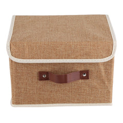 Fabric Folding Clothing Storage Box Home Closet Clothes Books Children Toys Organizer (Coffee)