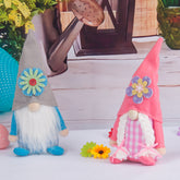 Easter Decoration Pink And Blue Plaid Doll