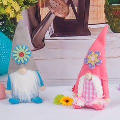 Easter Decoration Pink And Blue Plaid Doll