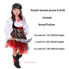 Adult Men's And Women's Fancy Dress Ball Performance Costume Captain Costume