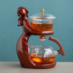 Maid Semi-automatic Tea Set Tea Making Kungfu Teapot Automatic Tea Set